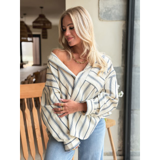 Chemise Lignée Natacha - Bleu