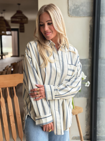 Chemise Lignée Natacha - Bleu