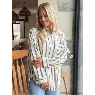 Chemise Lignée Natacha - Bleu