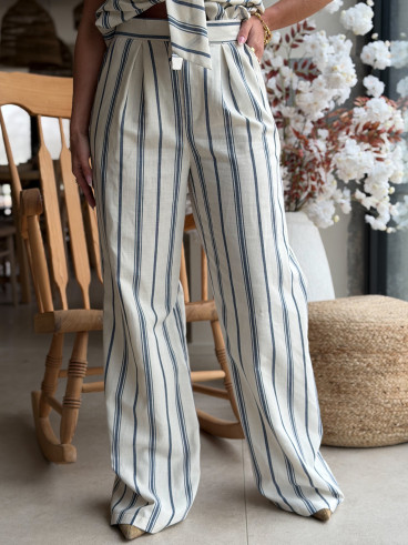 Pantalon Lignée Natacha - Bleu