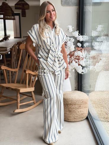 Chemise Manches courte Natacha - Bleu