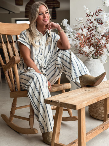 Chemise Manches courte Natacha - Bleu