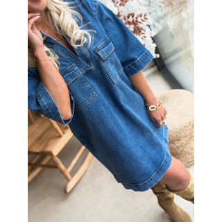 Robe courte Khalissa - Bleu