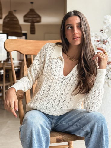 Pull Hülya - Crème