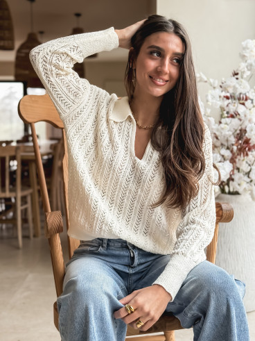 Pull Hülya - Crème