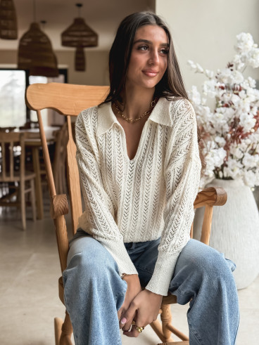 Pull Hülya - Crème