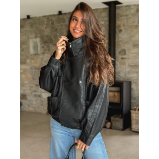 Veste en simili Prya - Noir