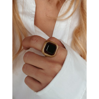 Bague Leiyah - Doré/Chocolat