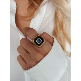 Bague Leiyah - Doré/Chocolat