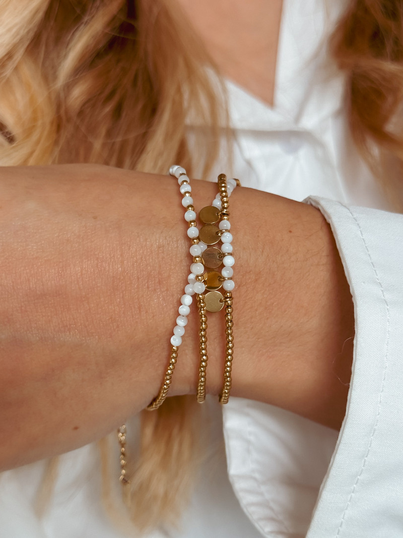 Bracelet Jessy - Blanc/Doré