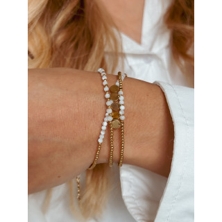 Bracelet Jessy - Blanc/Doré