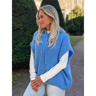 Pull à capuche Daïna - Bleuet