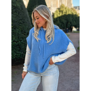 Pull à capuche Daïna - Bleuet