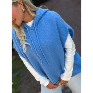 Pull à capuche Daïna - Bleuet