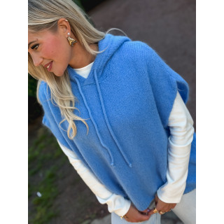 Pull à capuche Daïna - Bleuet