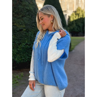 Pull à capuche Daïna - Bleuet