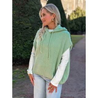 Pull à capuche Daïna - Vert Tilleul