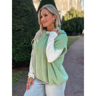 Pull à capuche Daïna - Vert Tilleul