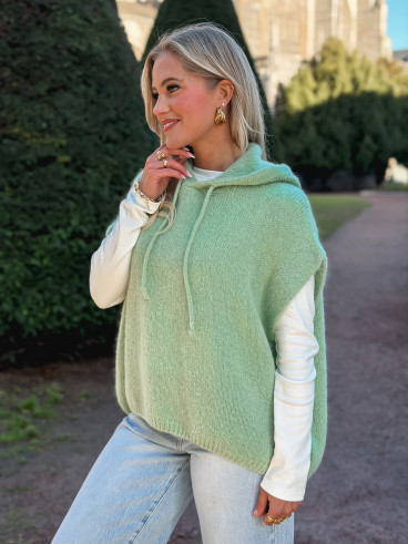 Pull à capuche Daïna - Vert Tilleul Pull à capuche Daïna - Vert Tilleul