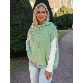 Pull à capuche Daïna - Vert Tilleul