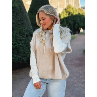 Pull à capuche Daïna - Beige
