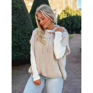 Pull à capuche Daïna - Beige