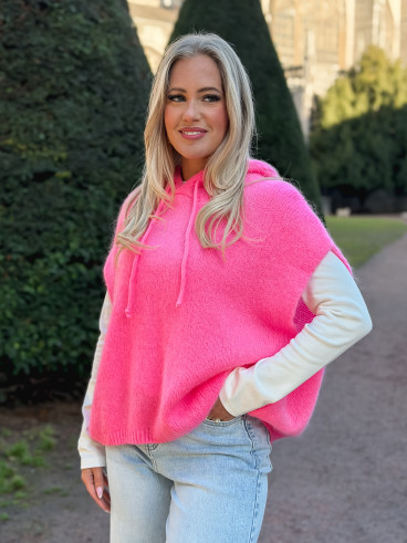 Pull à capuche Daïna - Rose