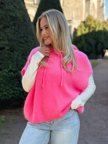 Pull à capuche Daïna - Rose