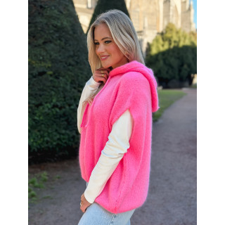 Pull à capuche Daïna - Rose