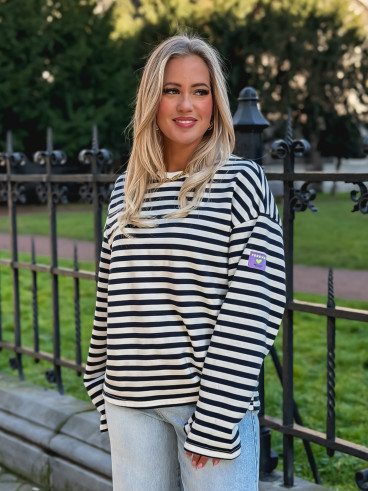 Pull Lignée Alizée - Bleu marine