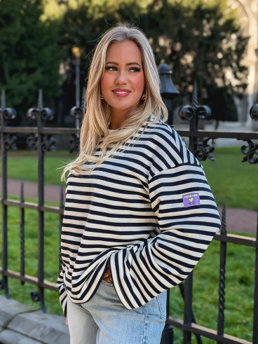 Pull Lignée Alizée - Bleu marine