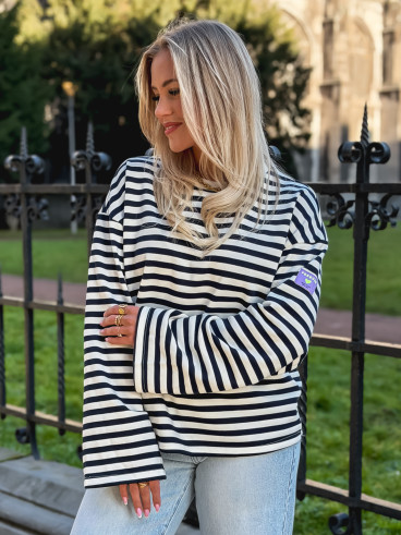 Pull Lignée Alizée - Bleu marine