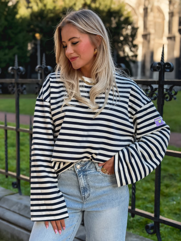 Pull Lignée Alizée - Bleu marine