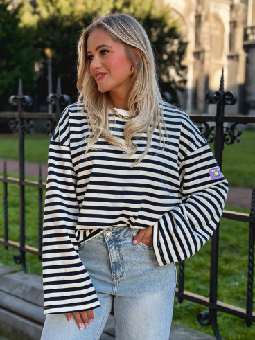 Pull Lignée Alizée - Bleu marine