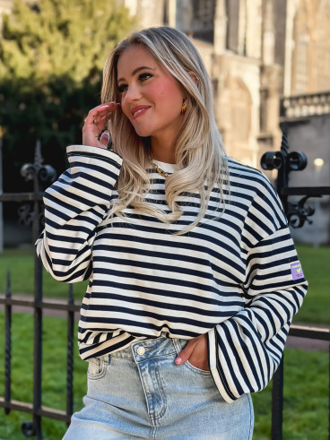 Pull Lignée Alizée - Bleu marine