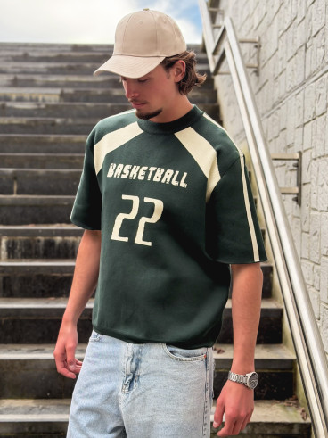 Pull "Basketball" - Vert foncé