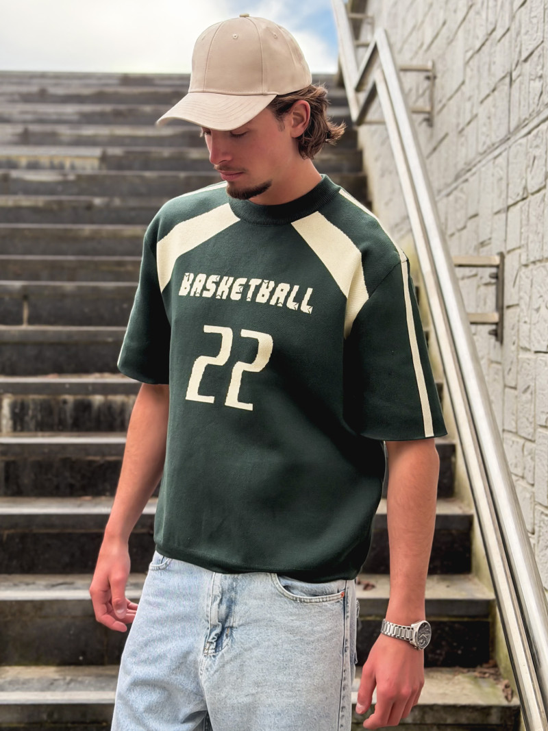 Pull "Basketball" - Vert foncé