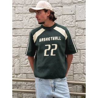 Pull "Basketball" - Vert foncé