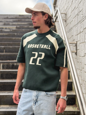 Pull "Basketball" - Vert foncé