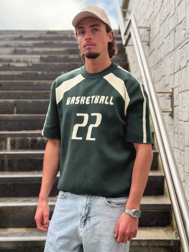 Pull "Basketball" - Vert foncé