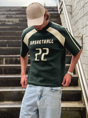 Pull "Basketball" - Vert foncé