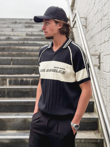 Pull "Los Angeles" - Noir/Ecru