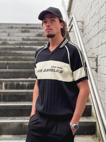 Pull "Los Angeles" - Noir/Ecru