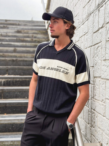 Pull "Los Angeles" - Noir/Ecru