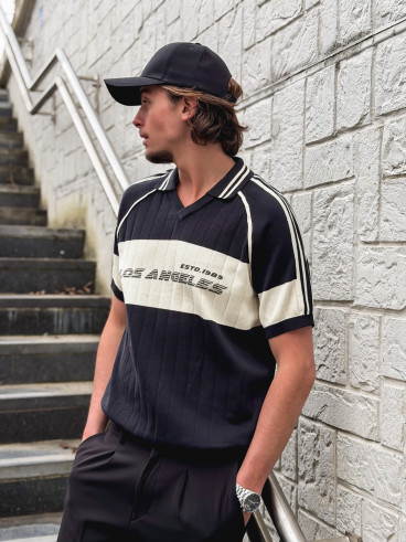 Pull "Los Angeles" - Noir/Ecru