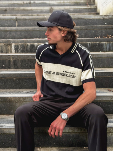 Pull "Los Angeles" - Noir/Ecru