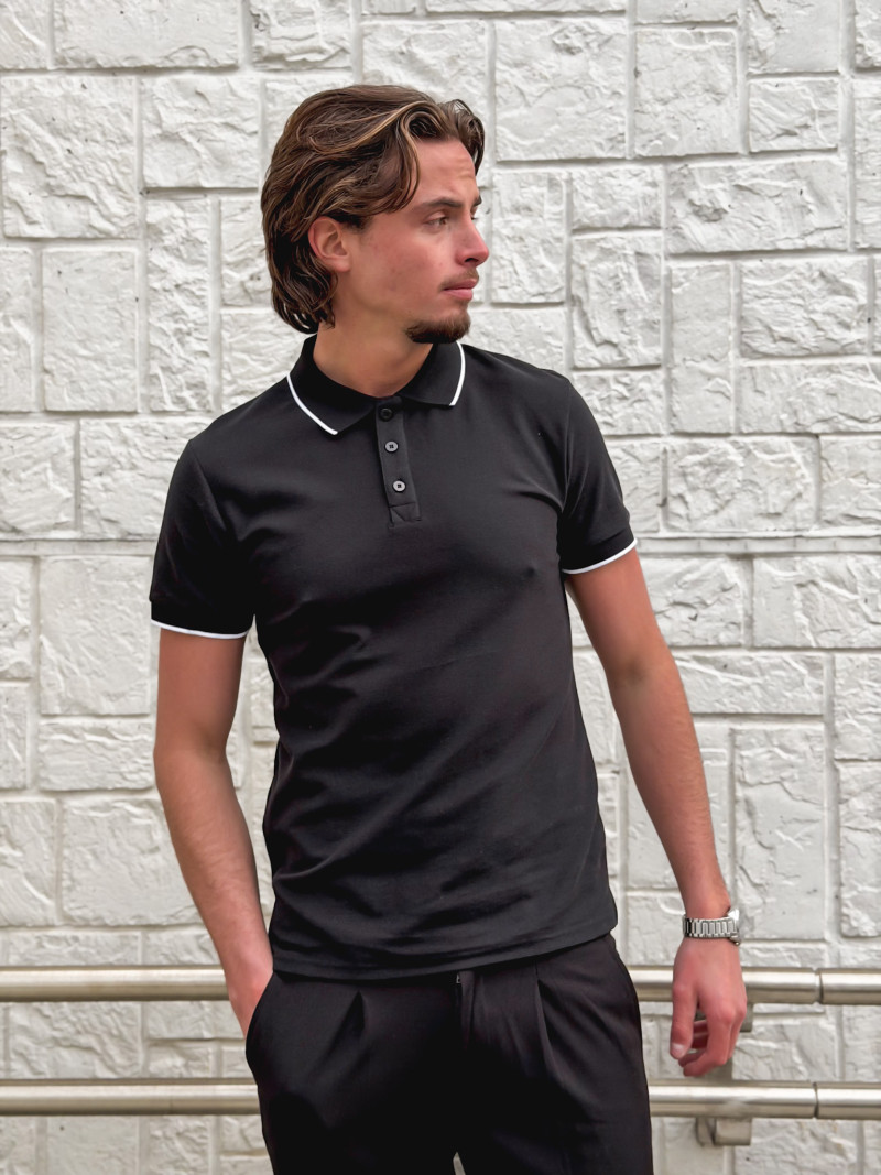 Polo Henri - Noir