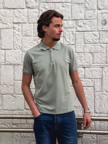 Polo Alberto - Vert sauge