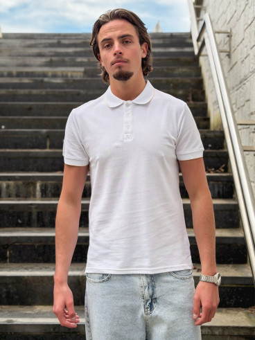 Polo Henri - Blanc