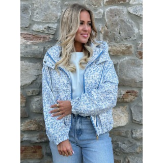 Veste à fleurs Keyna - Bleu